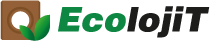 Logo da empresa Ecolojit, fabricante de tijolos ecológicos.
